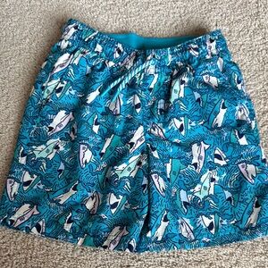 Cat & Jack Teal Shark Swim Shorts